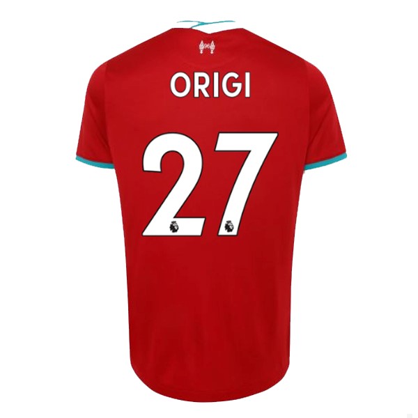 Camiseta Liverpool NO.27 Origi Primera Equipación 2020-2021 Rojo